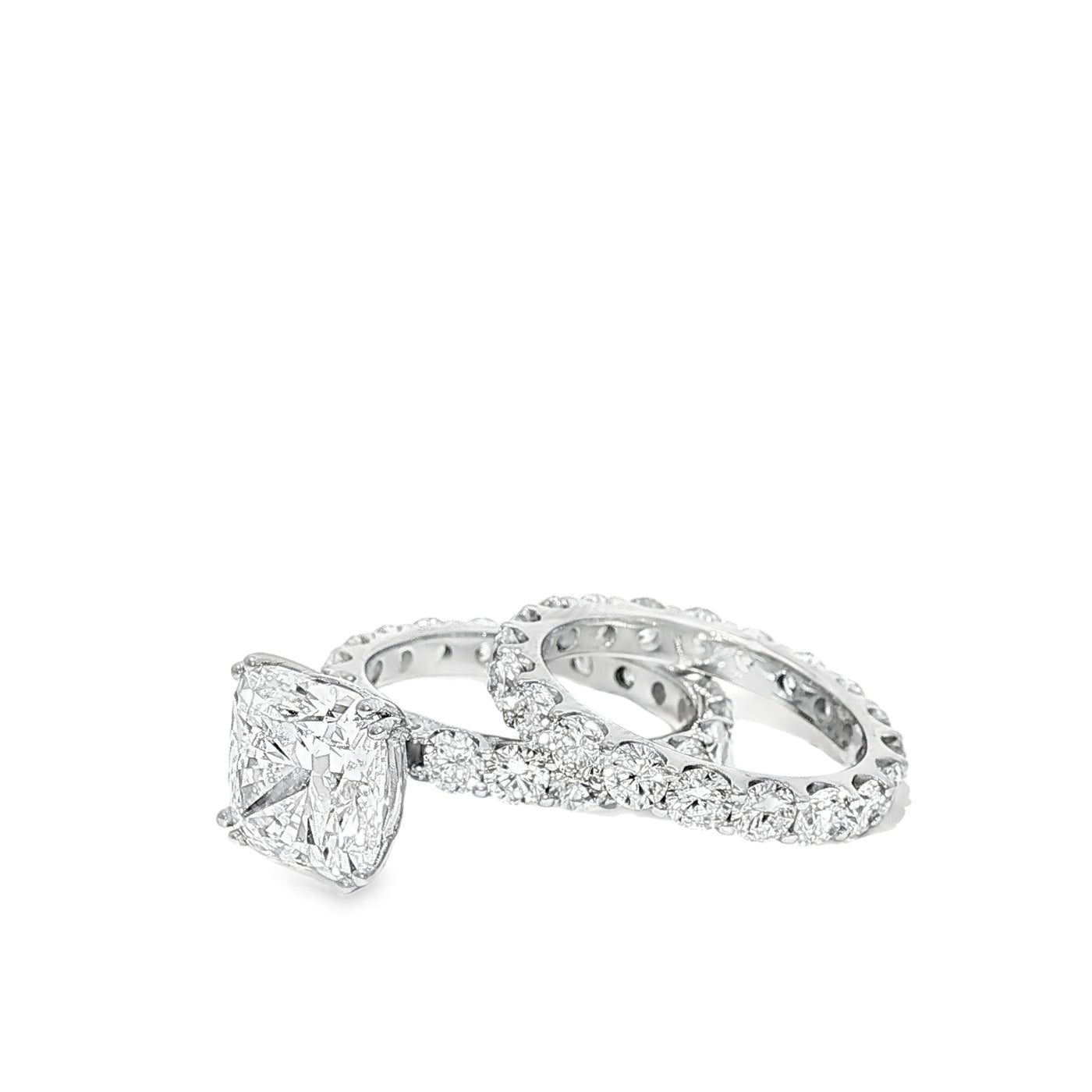 Eternity Diamond Engagement Ring Set 68942