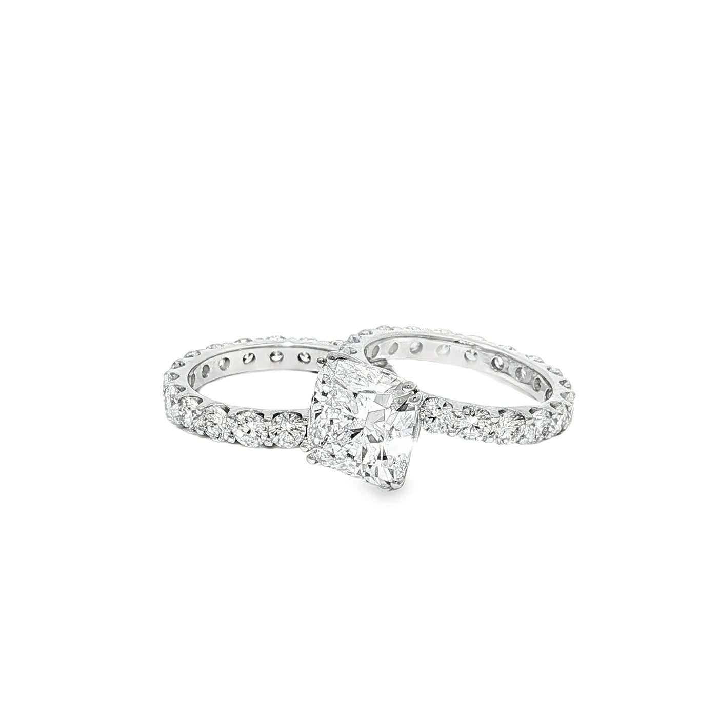 Eternity Diamond Engagement Ring Set 68942