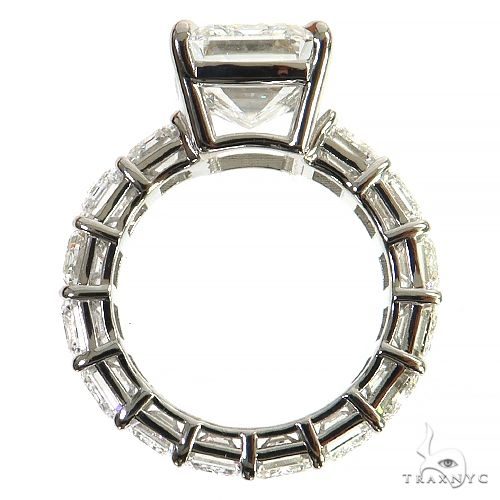 Emerald Cut Eternity Diamond Engagement Ring Lab 69140