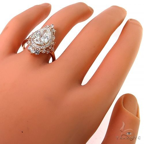 Pear Shape Diamond Engagement Ring (Lab) 68365