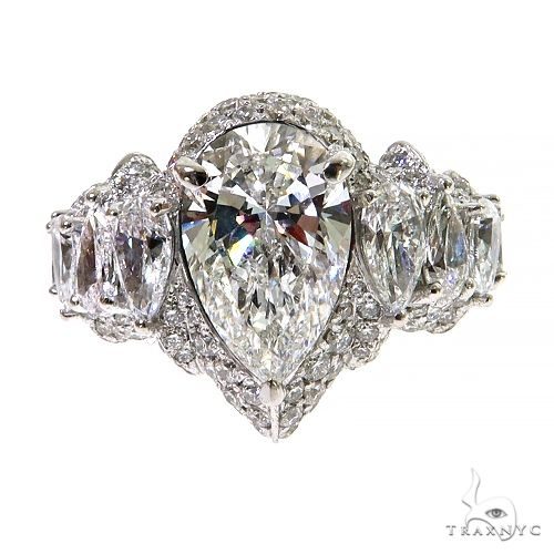 Pear Shape Diamond Engagement Ring (Lab) 68460