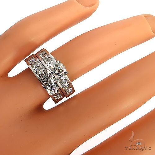 Platinum Engagement Ring Set 68941