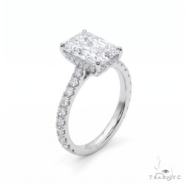 Radiant Cut Pavé Engagement Ring 68633