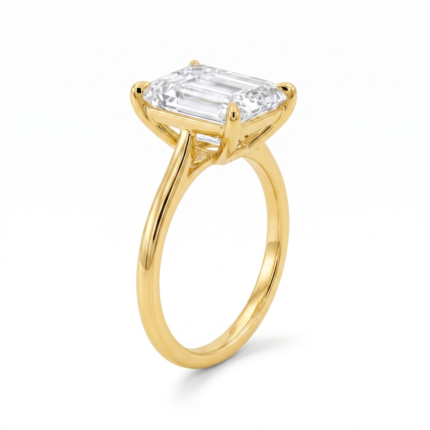 Emerald Diamond Engagement Ring 70116