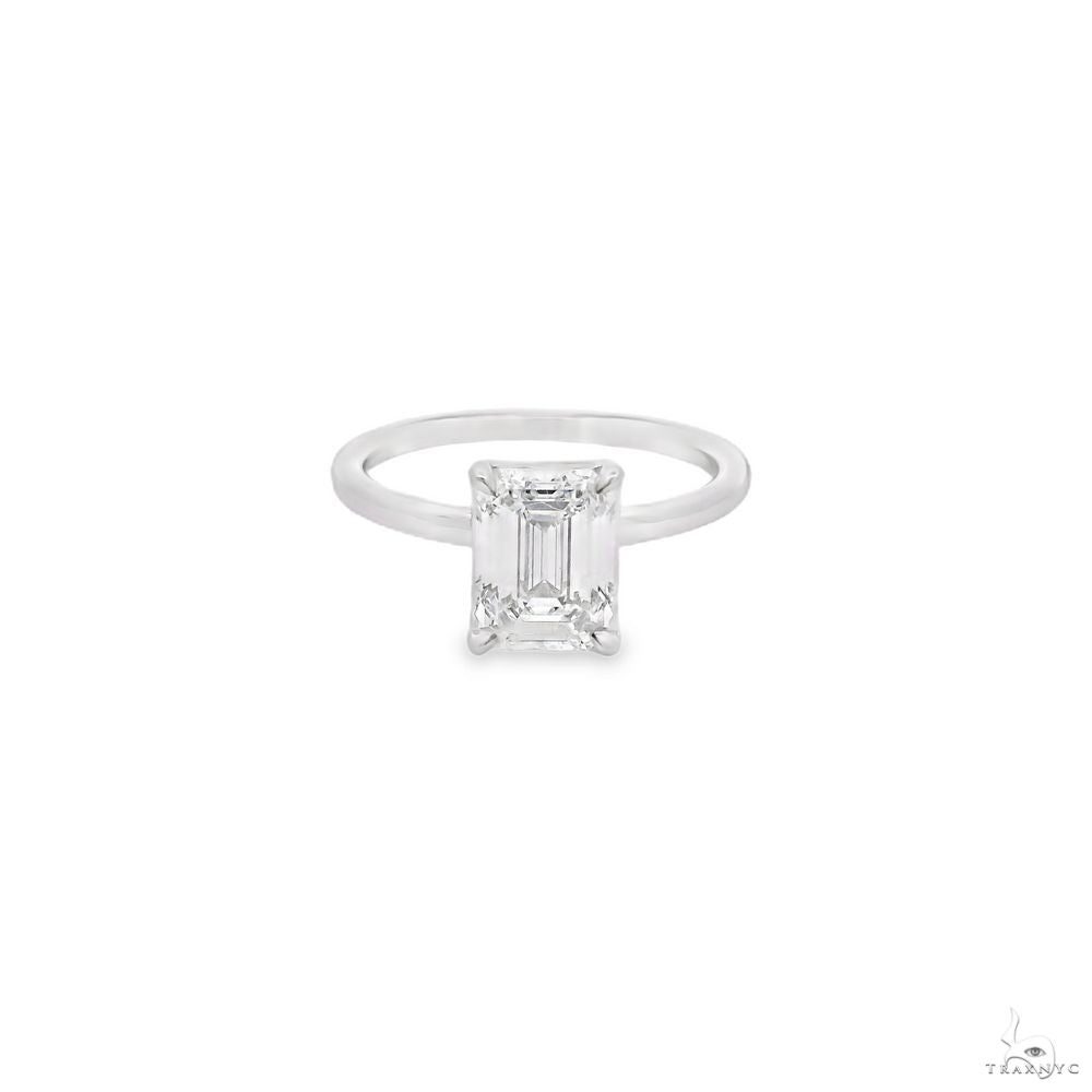 Solitaire Emerald Diamond Engagement Ring (S) 70114