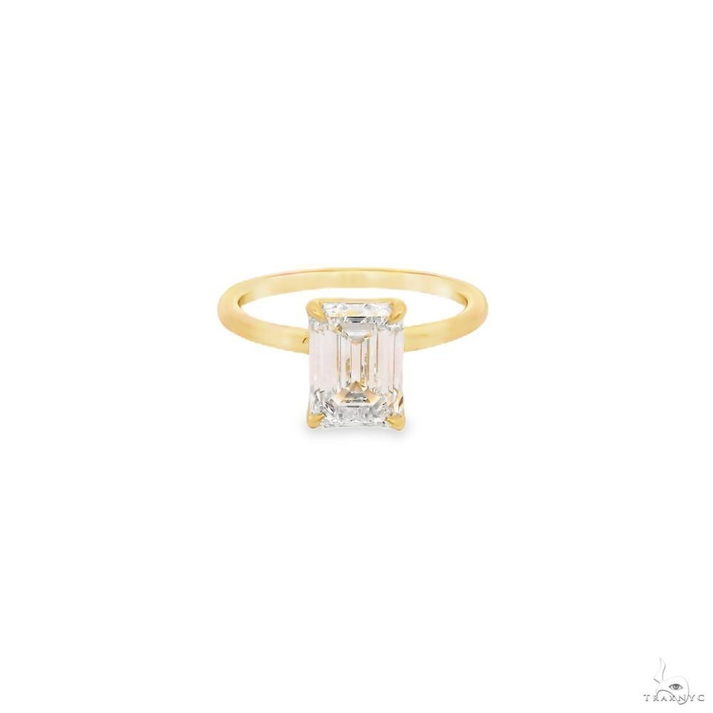 Solitaire Emerald Diamond Engagement Ring (S) 70114