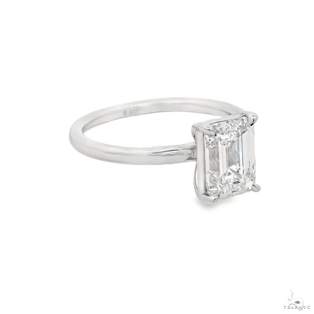 Solitaire Emerald Diamond Engagement Ring (S) 70114