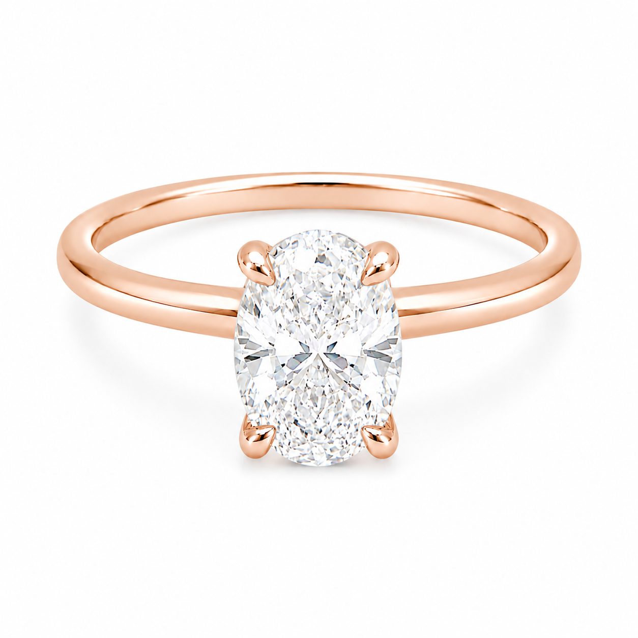 1.50 Ct Oval Engagement Ring with Hidden Halo 70111