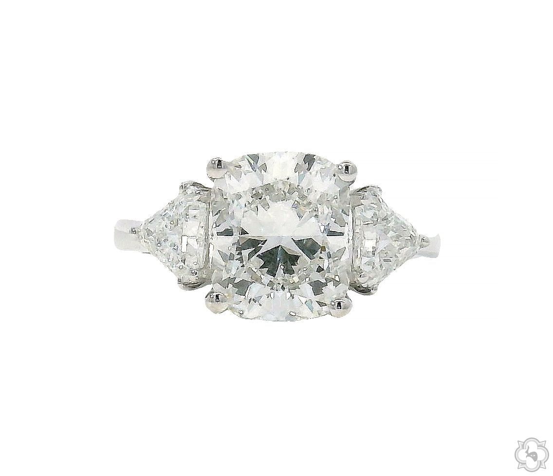 Trilogy Cushion Glow Engagement Ring 70688