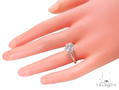 Pave Diamond Engagement Solitaire Ring 44597
