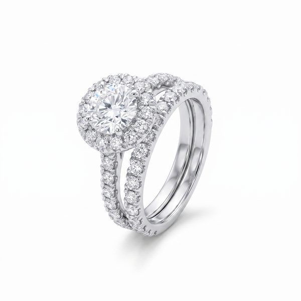 Prong Diamond Engagement Ring Set 44600