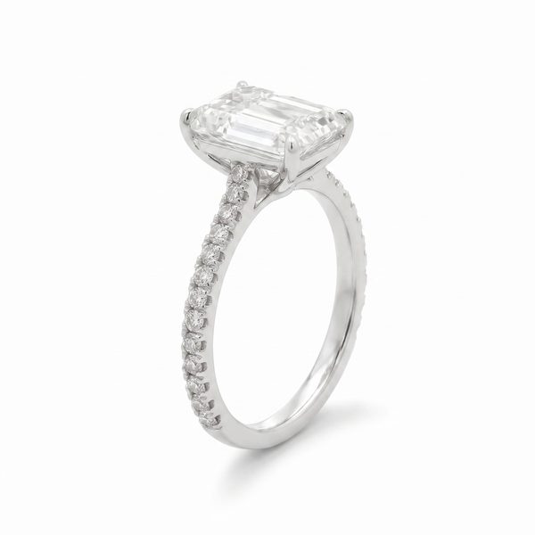 Lumiére Emerald Cut Engagement Ring 70943