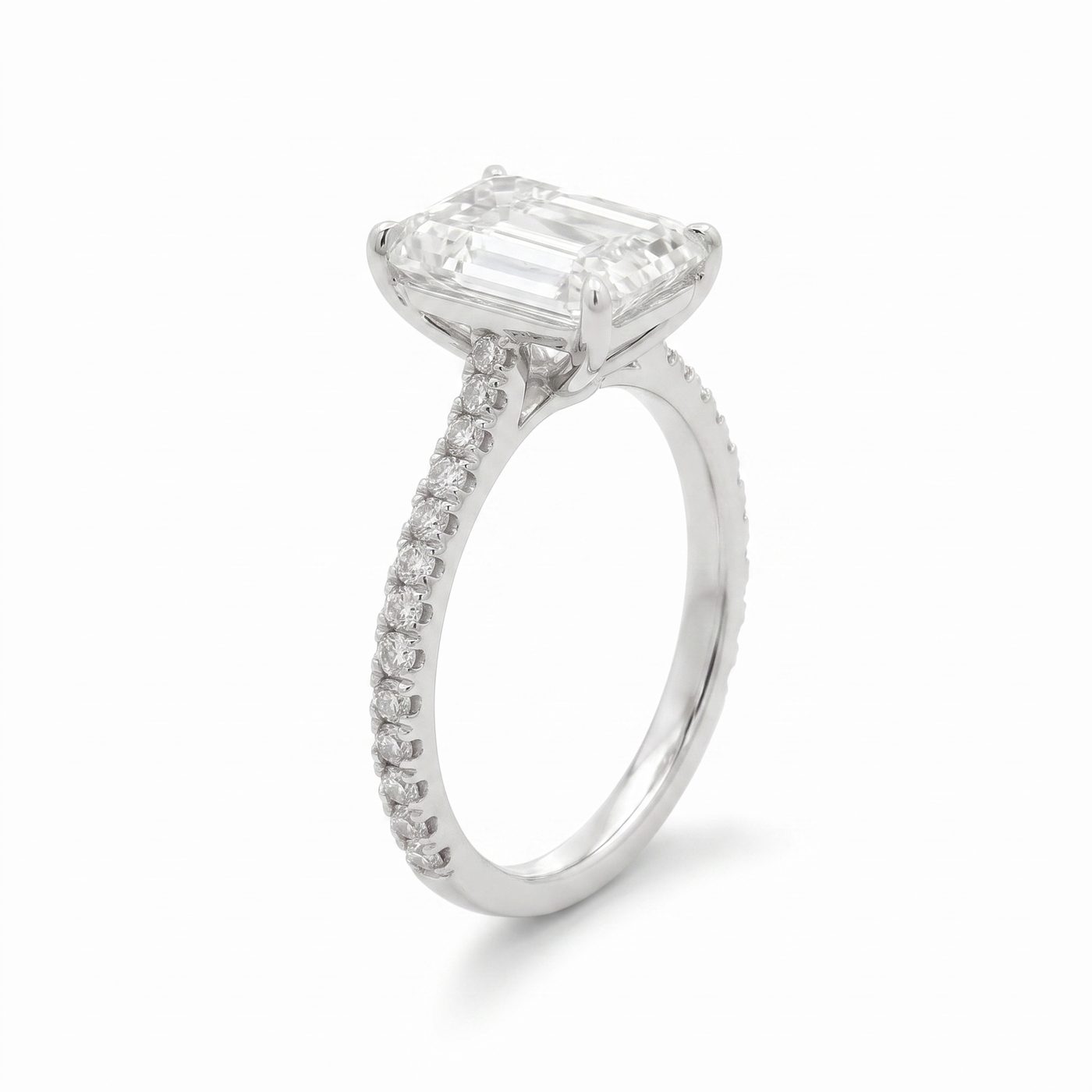 Lumiére Emerald Cut Engagement Ring 70943