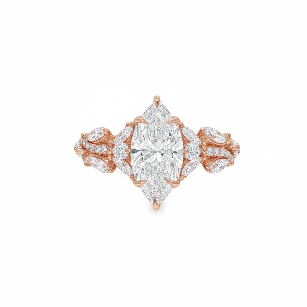 Marquise Bloom Engagement Ring 71089