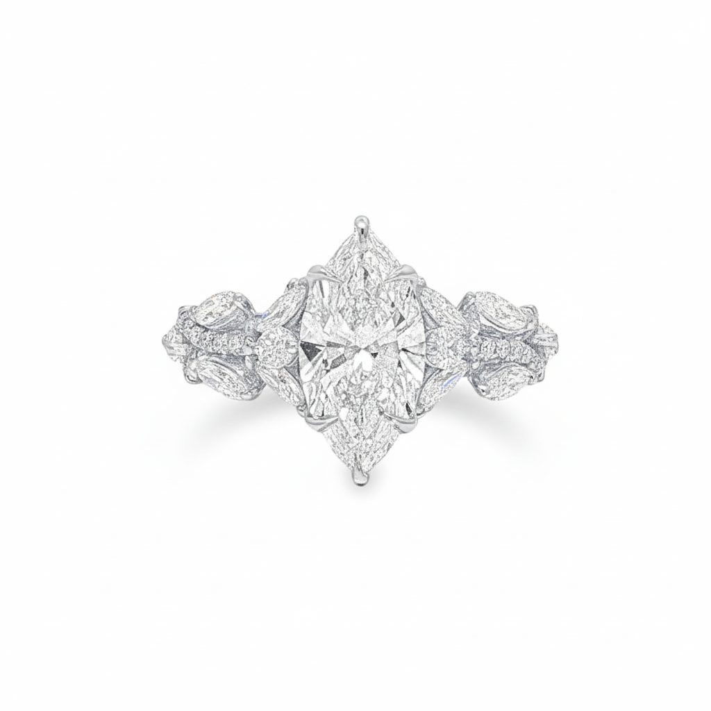 Marquise Bloom Engagement Ring 71089