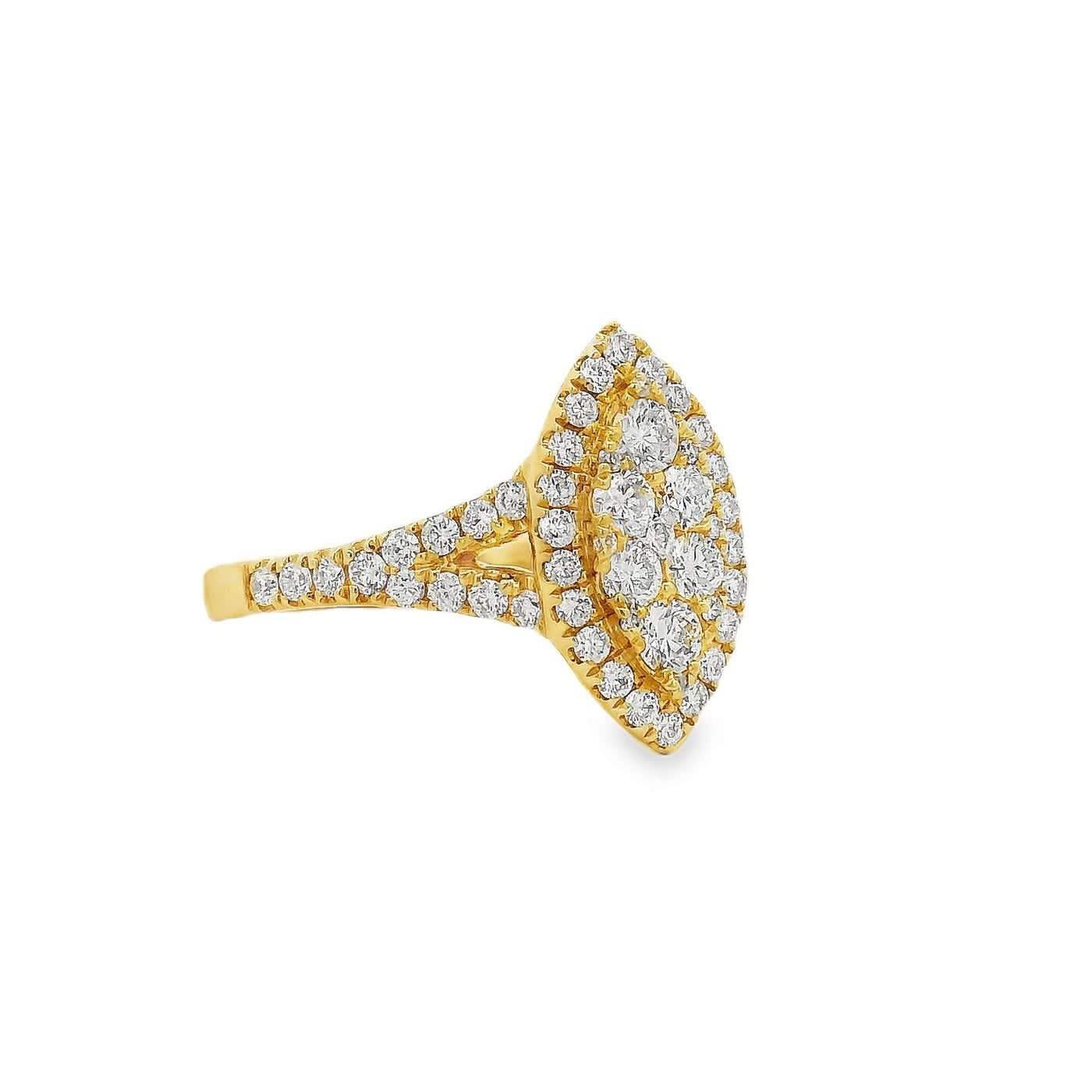 Marquise Cluster Diamond Engagement Ring 71017