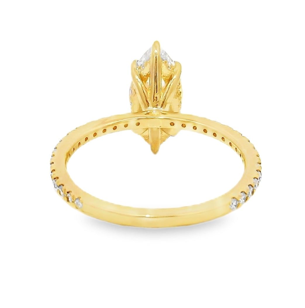 Marquise Hidden Halo Ring 71048