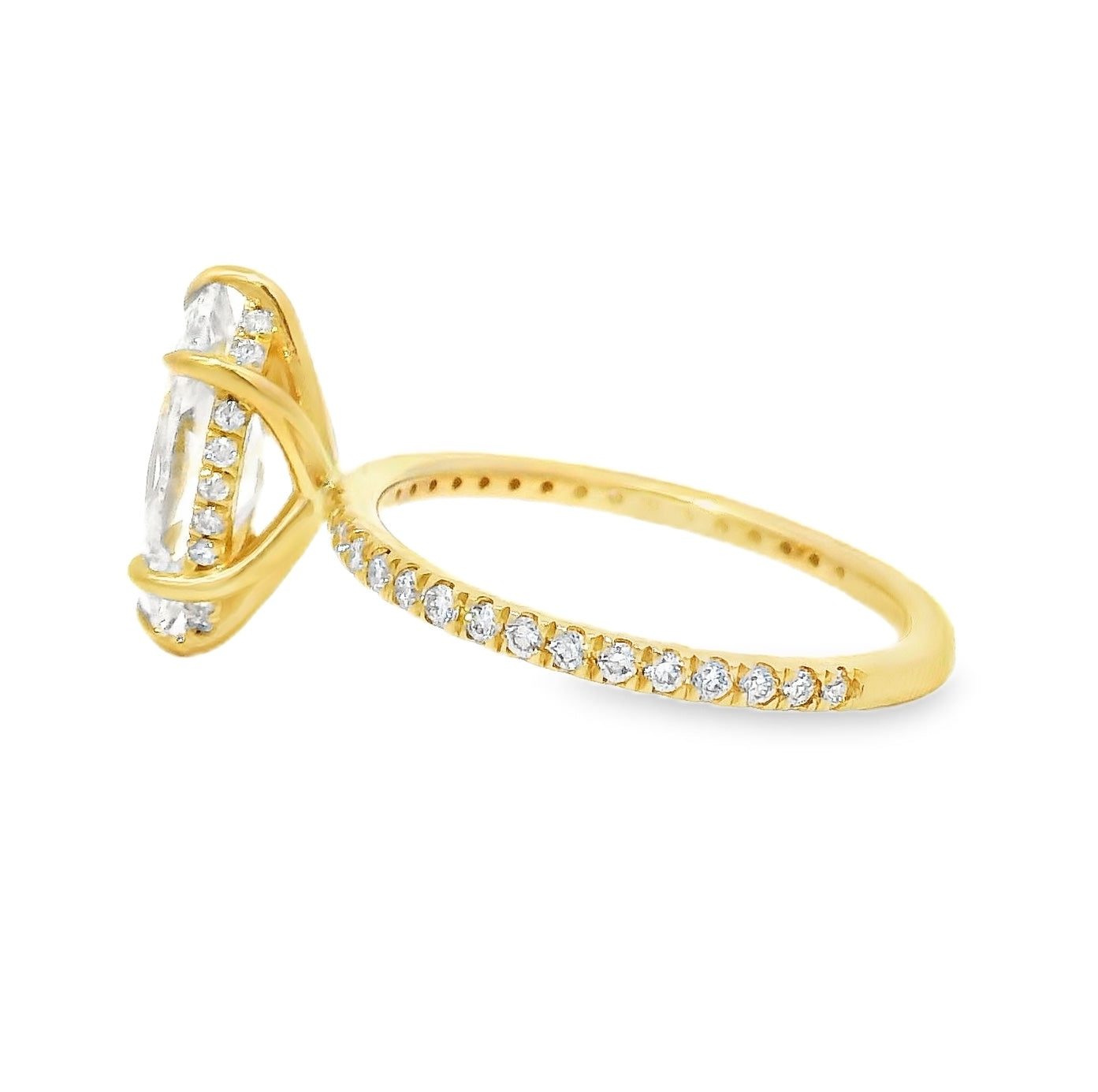 Marquise Hidden Halo Ring 71048