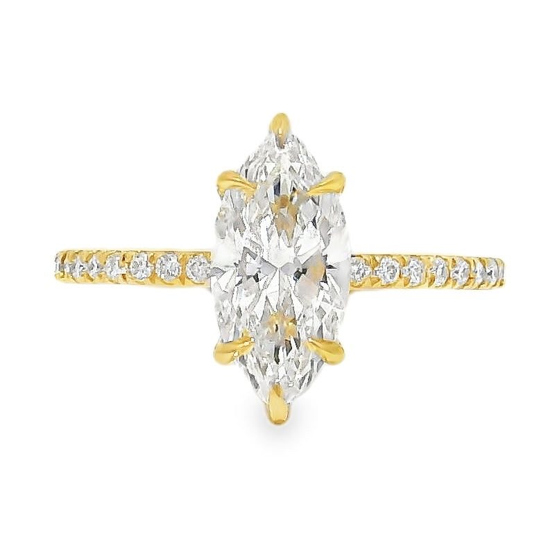 Marquise Hidden Halo Ring 71048