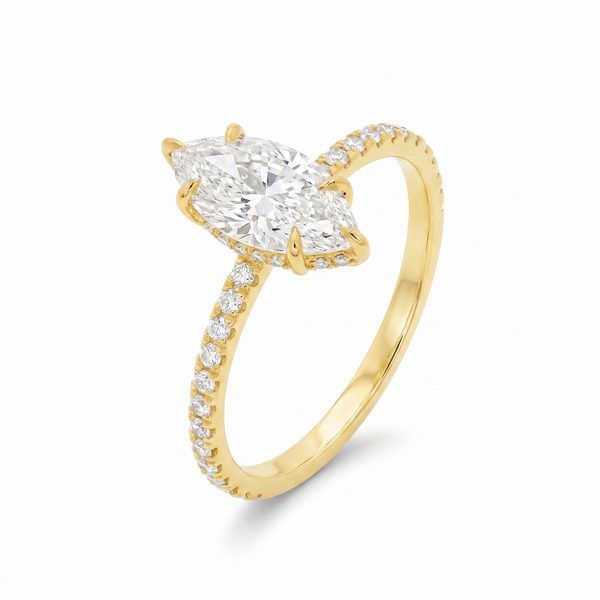 Marquise Hidden Halo Ring 71048