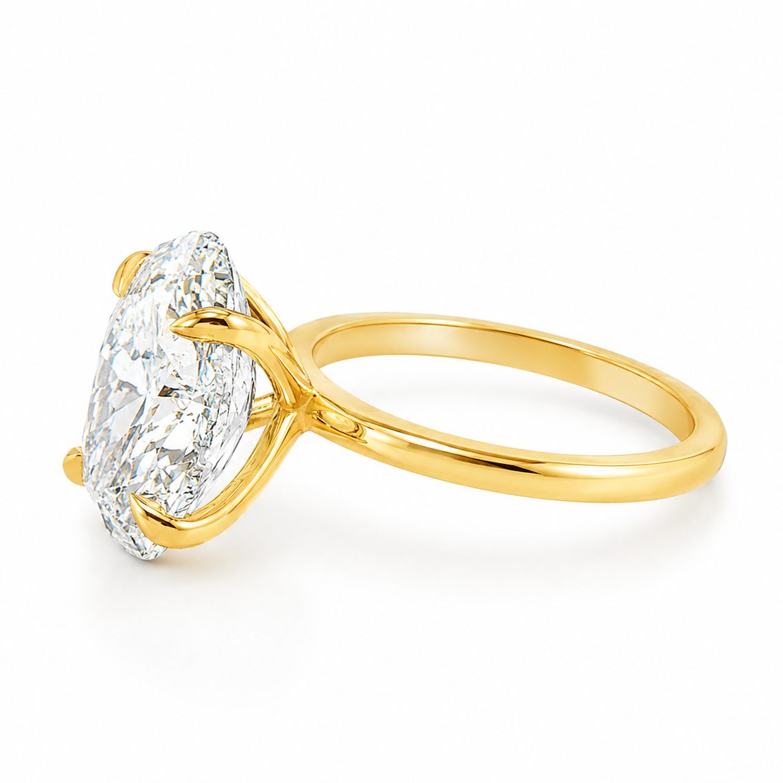 Oval Lab Grown Diamond Solitaire Engagement Ring 68285