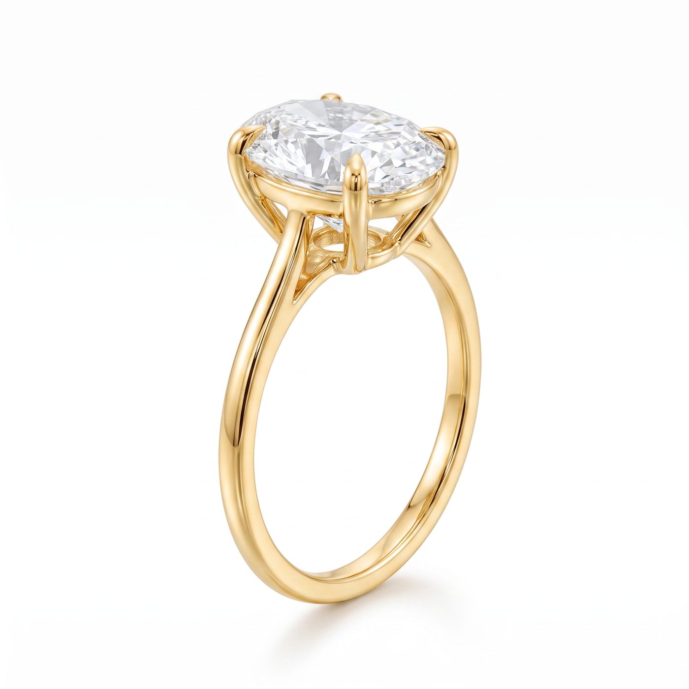 Oval Lab Grown Diamond Solitaire Engagement Ring 68285