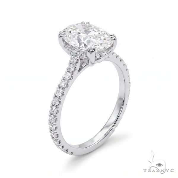 Oval Shape Diamond Engagement Ring (Lab) 68286