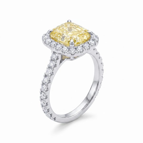Cushion Cut Halo Diamond Engagement Ring 45618