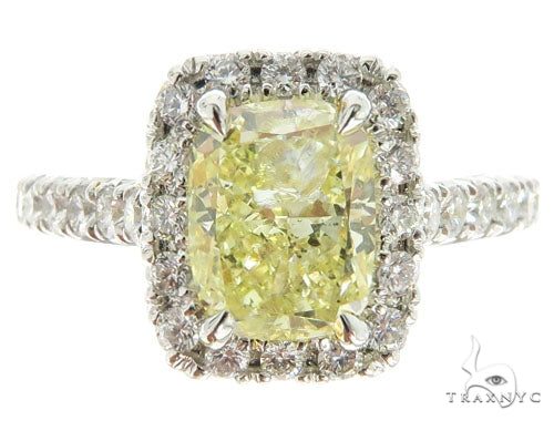 Cushion Cut Halo Diamond Engagement Ring Set 45619