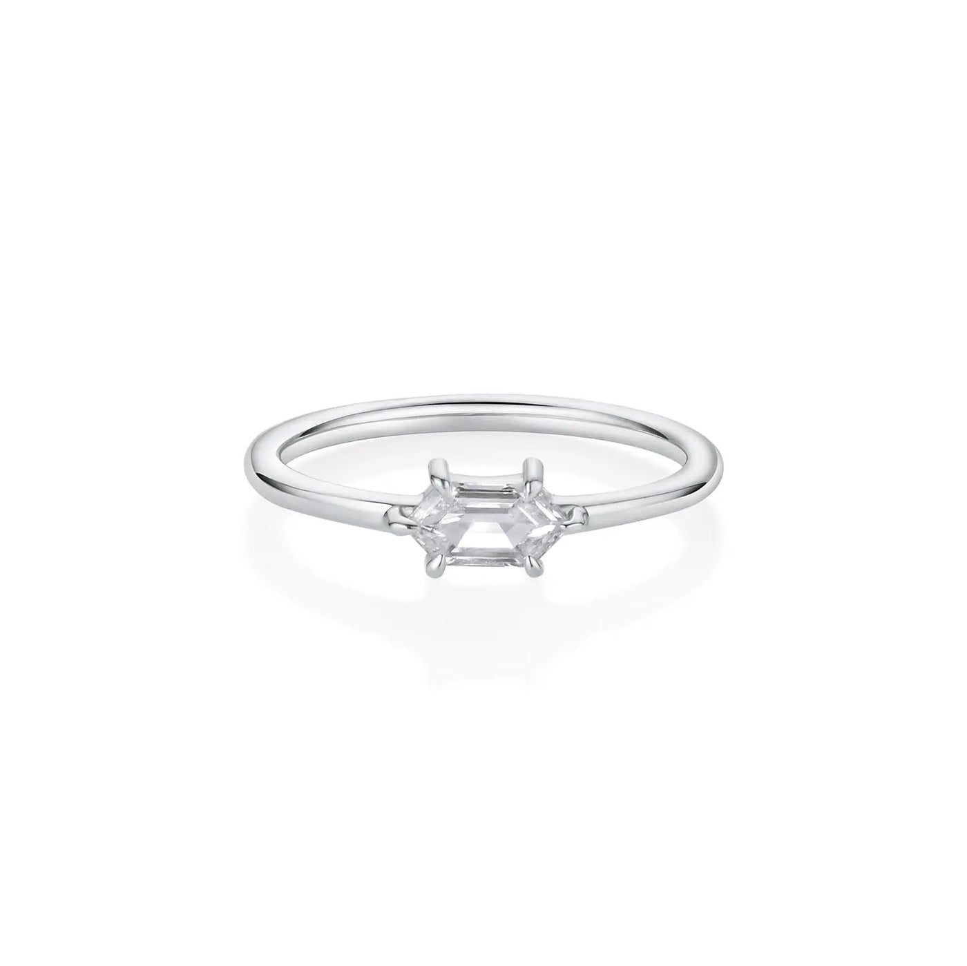0.37ct Mini Bullet Diamond Ring