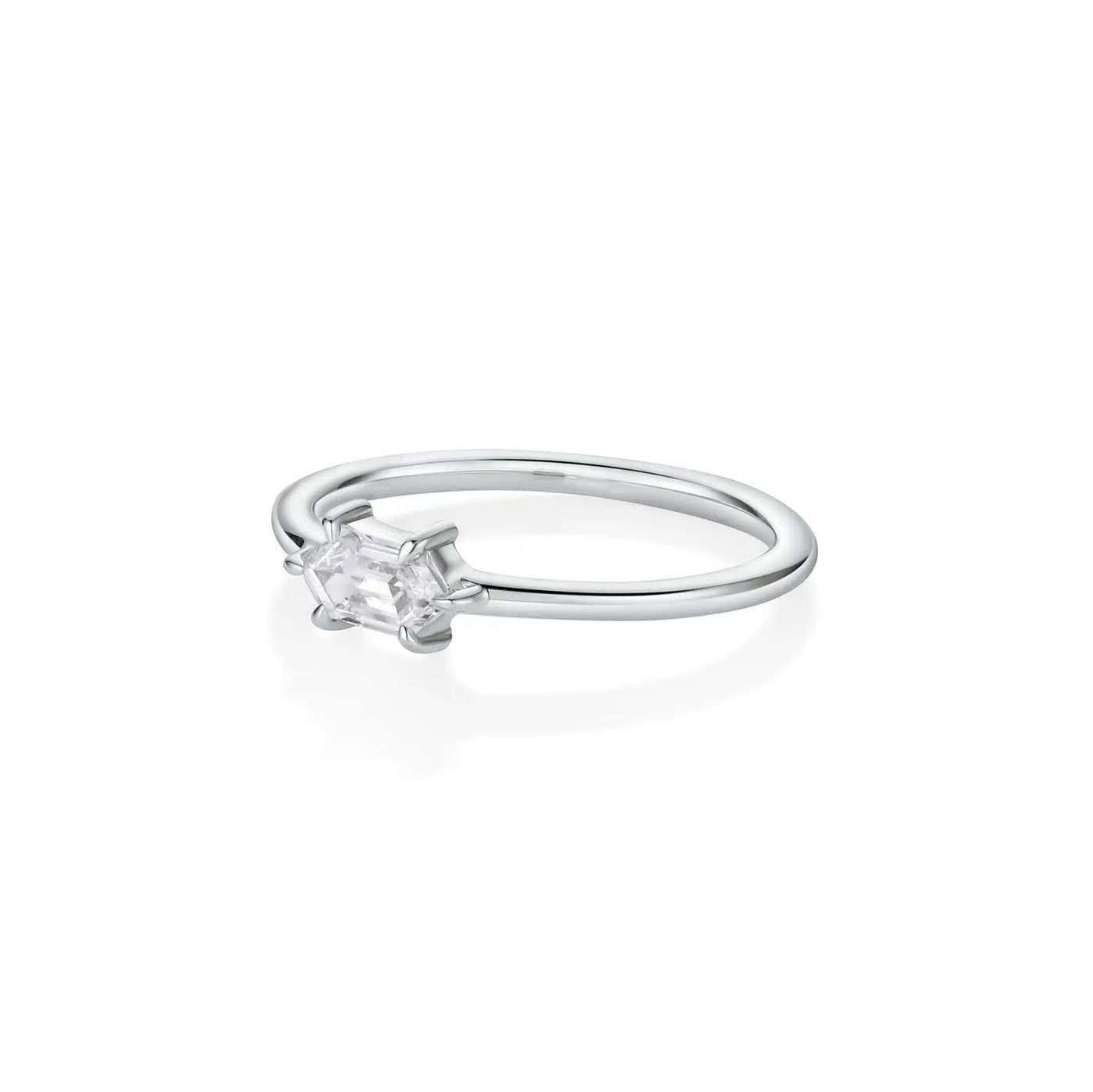 0.37ct Mini Bullet Diamond Ring