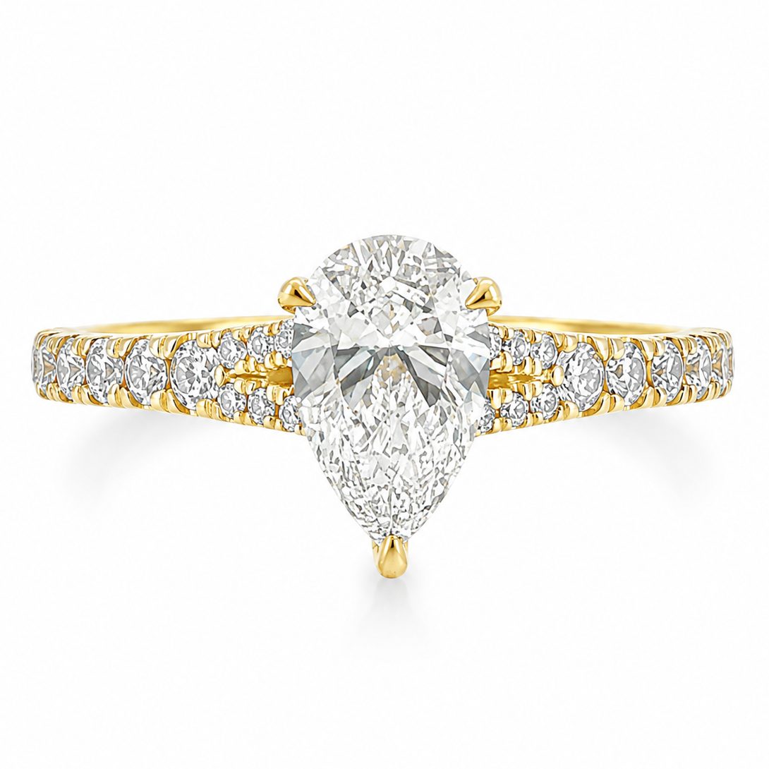Mirabella Pear Engagement Ring 1 Ct 71608