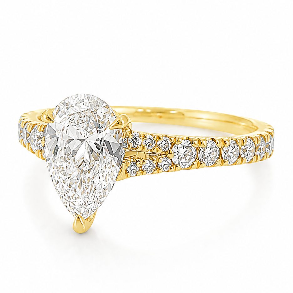 Mirabella Pear Engagement Ring 1 Ct 71608
