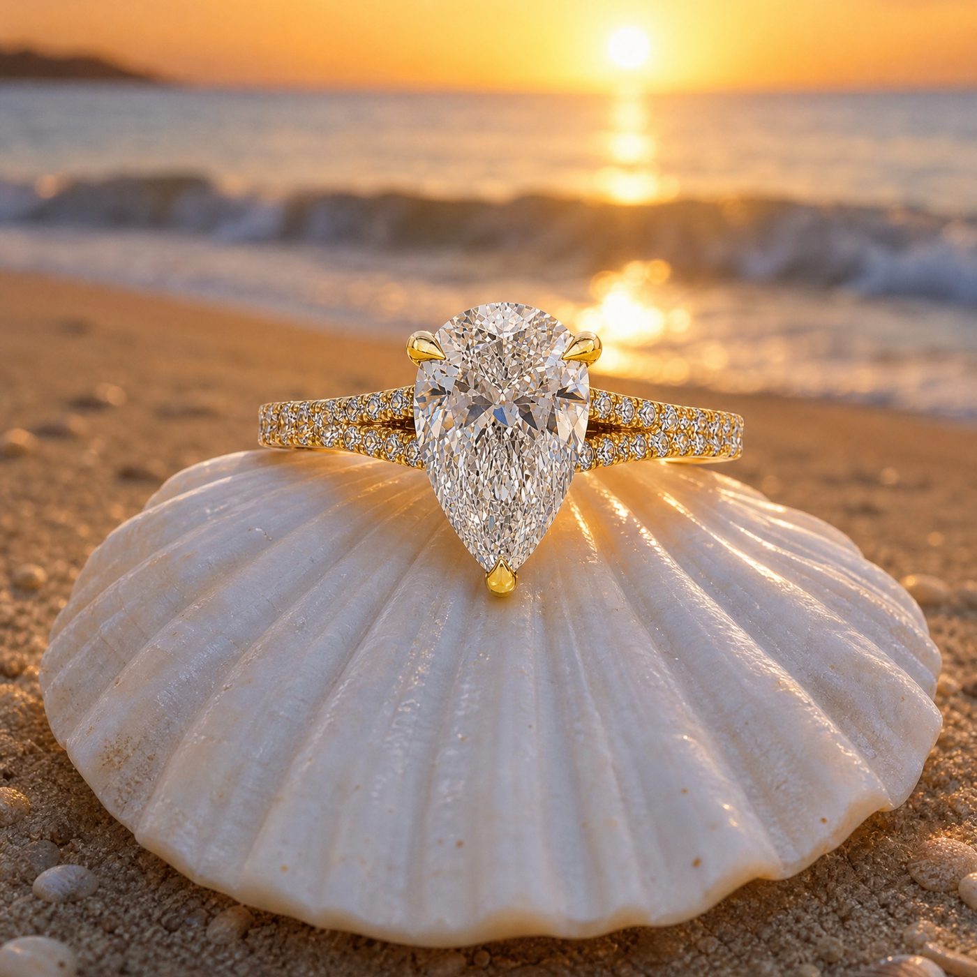 Mirabella Pear Engagement Ring 2 Ct 71605