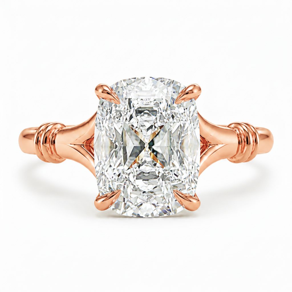 Diana Old Mine Cushion Engagement Ring 71670