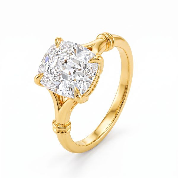 Diana Old Mine Cushion Engagement Ring 71670