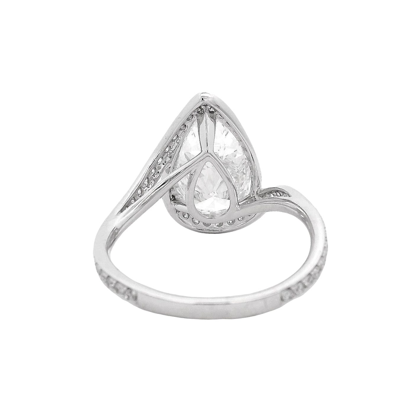 Crescent Pavé Engagement Ring 70946