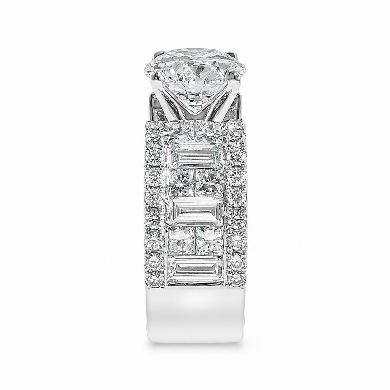Princess & Baguette Engagement Ring 71503
