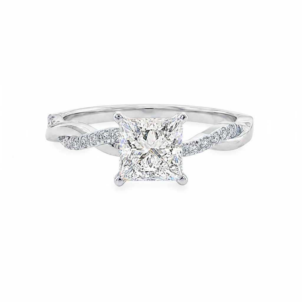Princess Cut Diamond Engagement Ring 71575