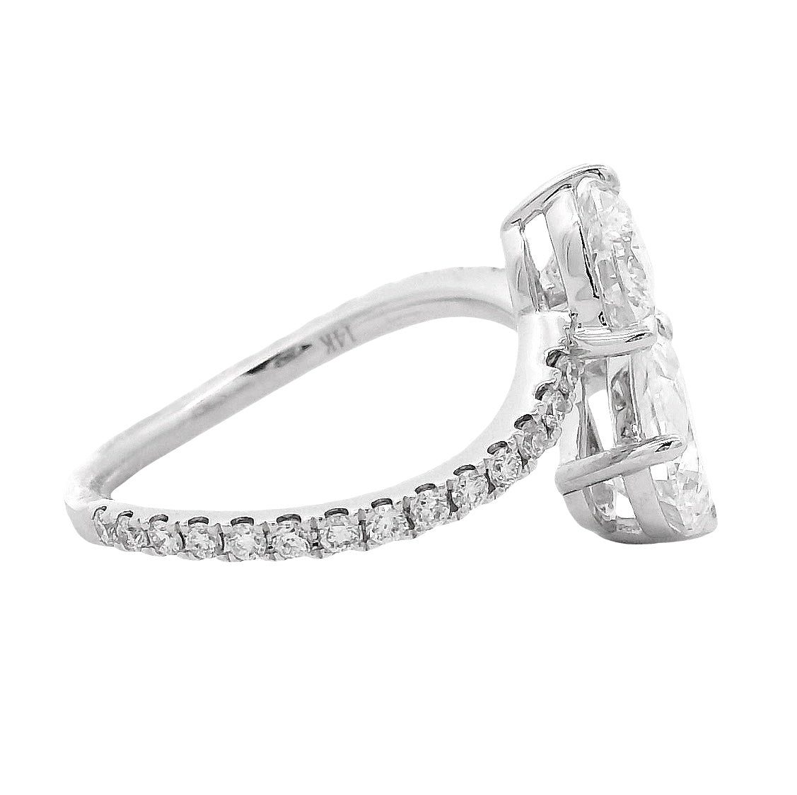 Toi et Moi Heart and Pear Cut Ring 70972